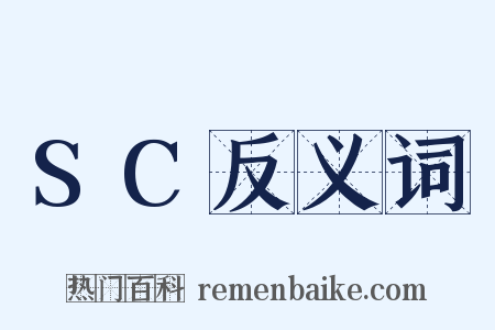 SC反义词是什么意思的图片